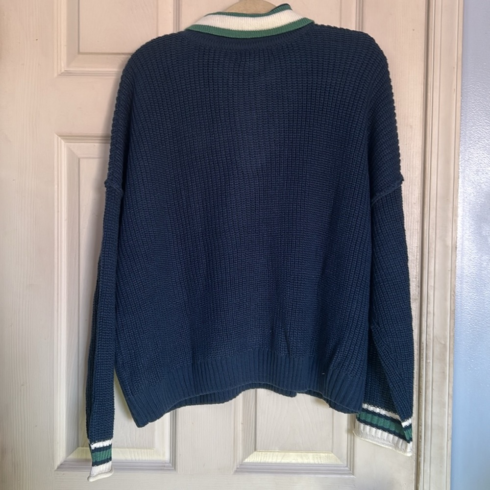 NWT So collared varsity Henley pullover sweater size 2X - Picture 2 of 5